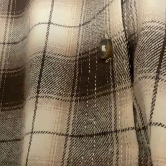 Aeropostale women’s small mocha brown/grey flannel - Picture 2 of 4